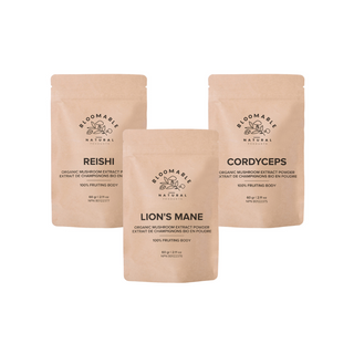 Pack Trio Bloomable - Poudres de champignons Crinière de lion, Reishi et Cordyceps