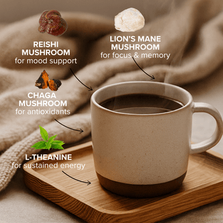 Mushroom Coffee with Lion’s Mane, Reishi, Chaga & L - Theanine (30 servings) - Bloomable