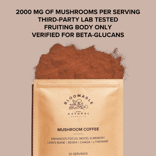 Mushroom Coffee with Lion’s Mane, Reishi, Chaga & L - Theanine (30 servings) - Bloomable
