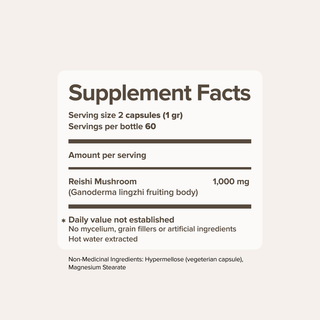 Reishi Mushroom Capsules (120 Capsules) - Bloomable Mushrooms